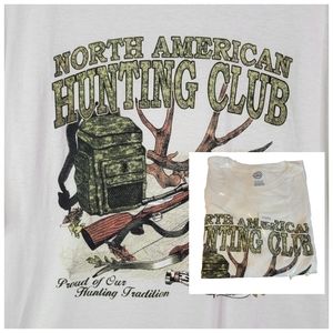 North American Hunting Club Vintage Hunting Camo Outdoorsman Survival Tee XL NWT
